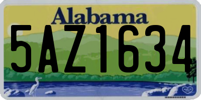 AL license plate 5AZ1634
