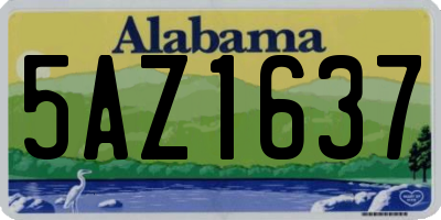 AL license plate 5AZ1637