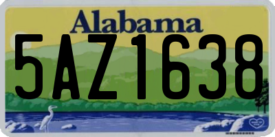 AL license plate 5AZ1638