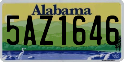 AL license plate 5AZ1646