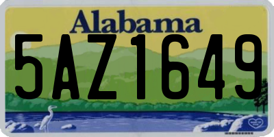 AL license plate 5AZ1649