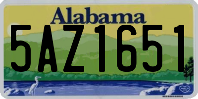 AL license plate 5AZ1651
