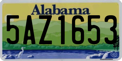 AL license plate 5AZ1653