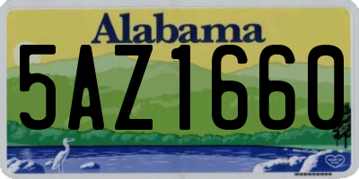 AL license plate 5AZ1660