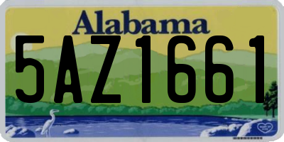AL license plate 5AZ1661