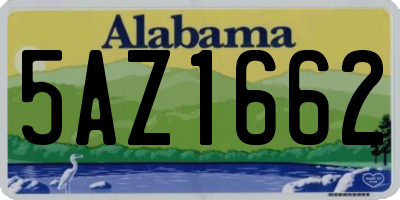 AL license plate 5AZ1662