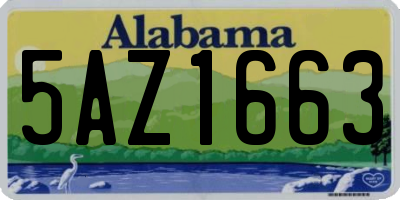 AL license plate 5AZ1663