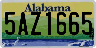 AL license plate 5AZ1665