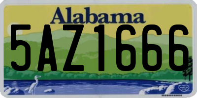 AL license plate 5AZ1666