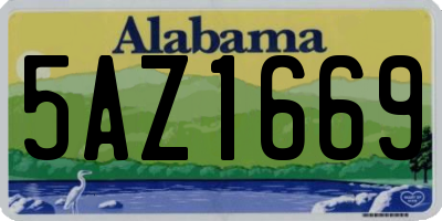 AL license plate 5AZ1669