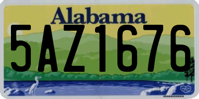 AL license plate 5AZ1676