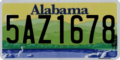 AL license plate 5AZ1678