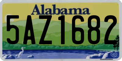 AL license plate 5AZ1682