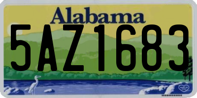 AL license plate 5AZ1683