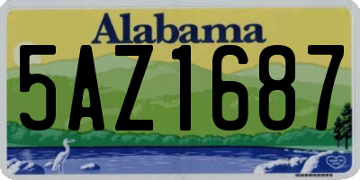 AL license plate 5AZ1687