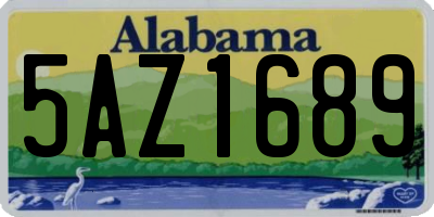 AL license plate 5AZ1689