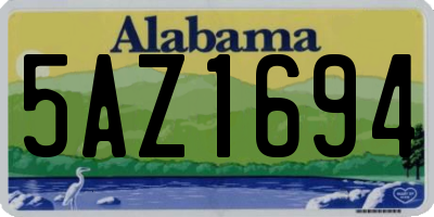 AL license plate 5AZ1694