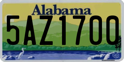 AL license plate 5AZ1700