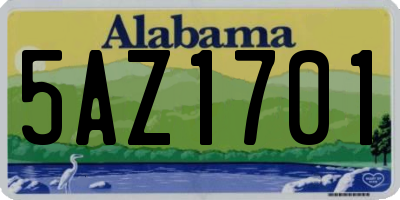 AL license plate 5AZ1701