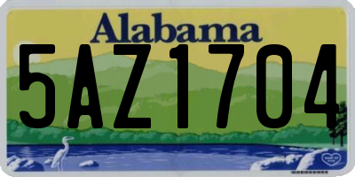 AL license plate 5AZ1704
