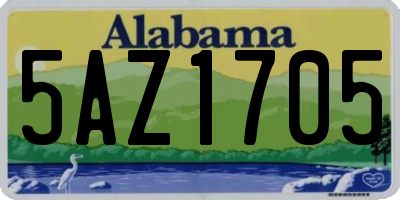 AL license plate 5AZ1705