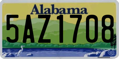 AL license plate 5AZ1708