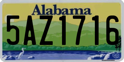 AL license plate 5AZ1716