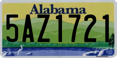 AL license plate 5AZ1721
