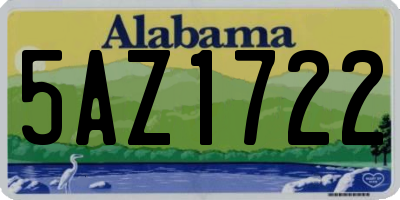 AL license plate 5AZ1722