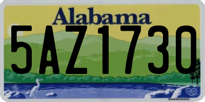 AL license plate 5AZ1730
