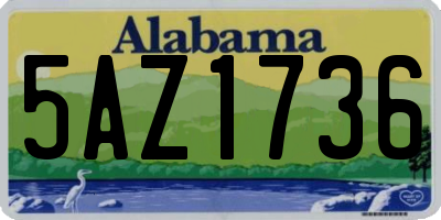 AL license plate 5AZ1736