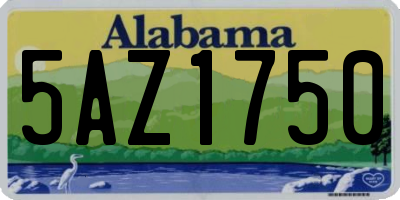 AL license plate 5AZ1750