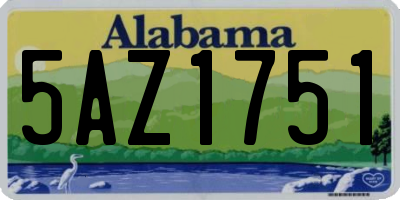 AL license plate 5AZ1751