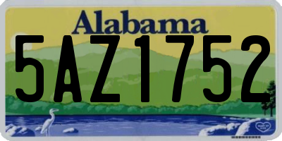 AL license plate 5AZ1752