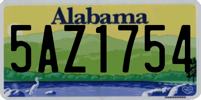 AL license plate 5AZ1754