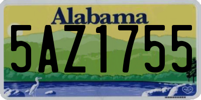 AL license plate 5AZ1755