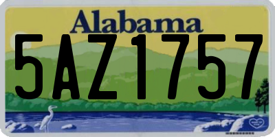 AL license plate 5AZ1757
