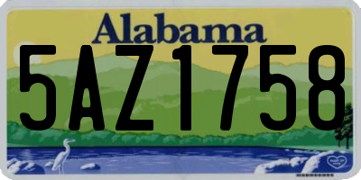 AL license plate 5AZ1758