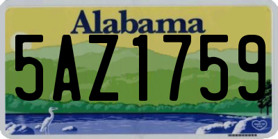 AL license plate 5AZ1759