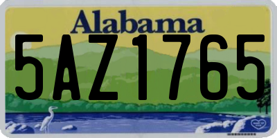 AL license plate 5AZ1765