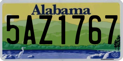 AL license plate 5AZ1767