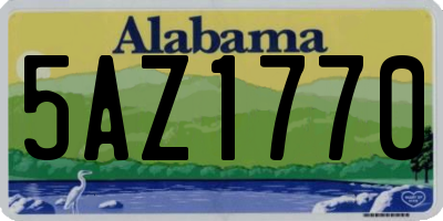 AL license plate 5AZ1770