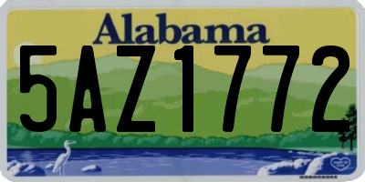 AL license plate 5AZ1772