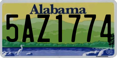 AL license plate 5AZ1774