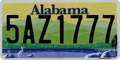 AL license plate 5AZ1777
