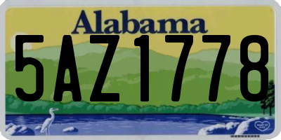 AL license plate 5AZ1778