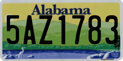 AL license plate 5AZ1783