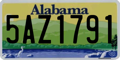 AL license plate 5AZ1791
