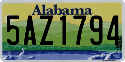 AL license plate 5AZ1794