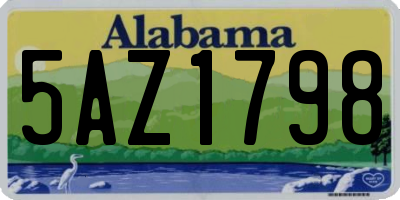 AL license plate 5AZ1798